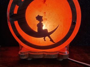 Lampada di sale "Fata su Luna"